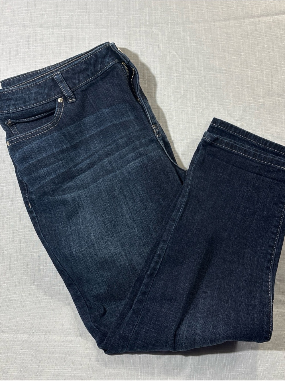 Jennifer Lopez Womens Boyfriend Jeans Dark Wash Denim Size 14 Straight Leg
